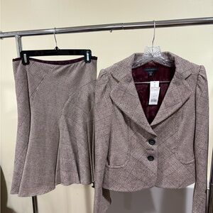 Banana Republic Women's Plaid Blazer and Skirt Set